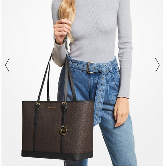 MICHAEL KORS
Jet Set Travel Large Logo Tote Shoulder Bag
COLOR BROWN/BLK
NWT - Picture 6 of 16